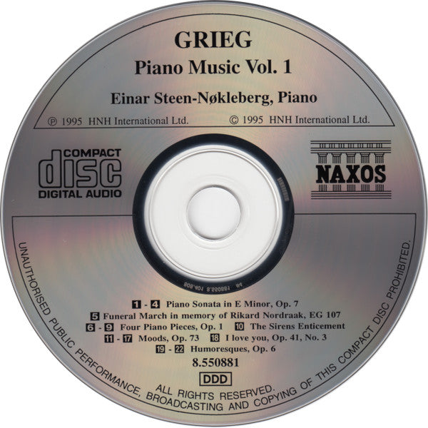 Edvard Grieg - Einar Steen-Nøkleberg : Piano Music Vol. 1 (CD, Album)