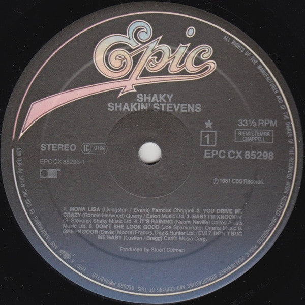 Shakin' Stevens : Shaky (LP, Album)