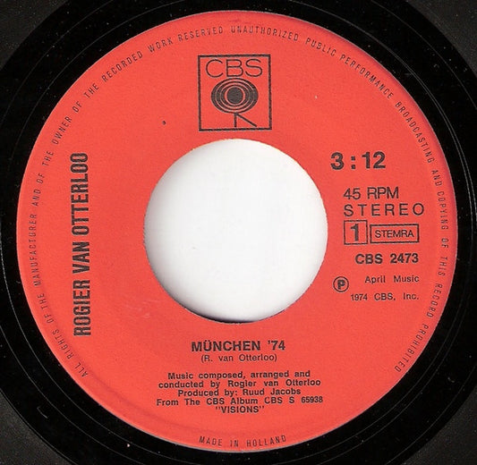 Rogier Van Otterloo : München '74 (7", Single)