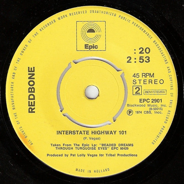 Redbone : Suzi Girl (7", Single, Pus)