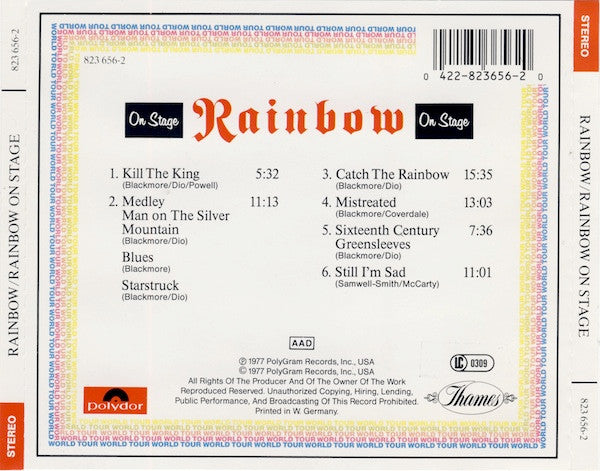 Rainbow : On Stage (CD, Album, RE, RM, PDO)