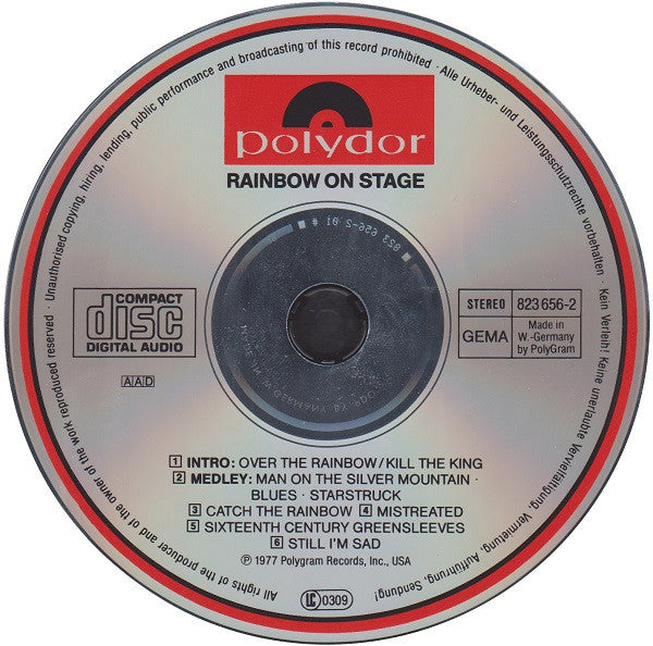 Rainbow : On Stage (CD, Album, RE, RM, PDO)