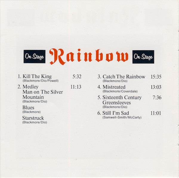 Rainbow : On Stage (CD, Album, RE, RM, PDO)