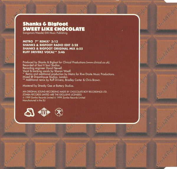 Shanks & Bigfoot : Sweet Like Chocolate (Minimax, Maxi)
