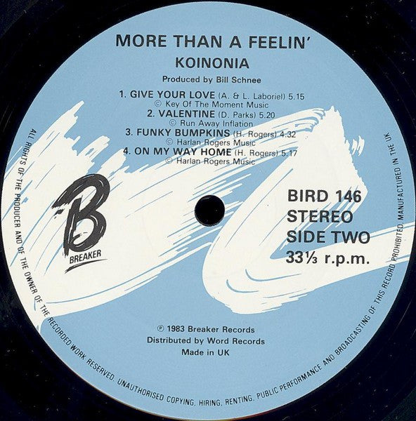 Koinonia : More Than A Feelin' (LP, Album)