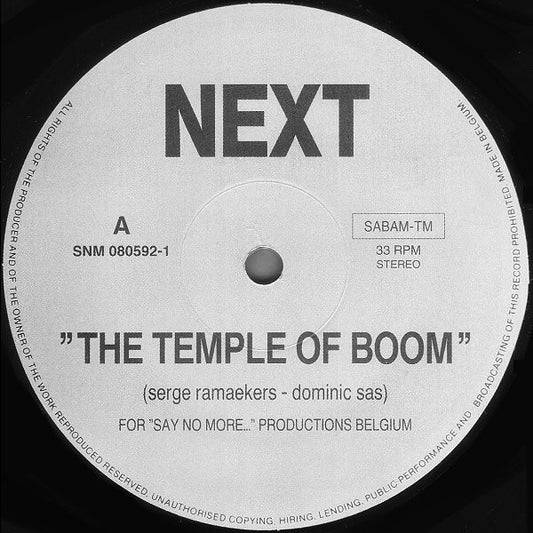 Next : The Temple Of Boom (12")