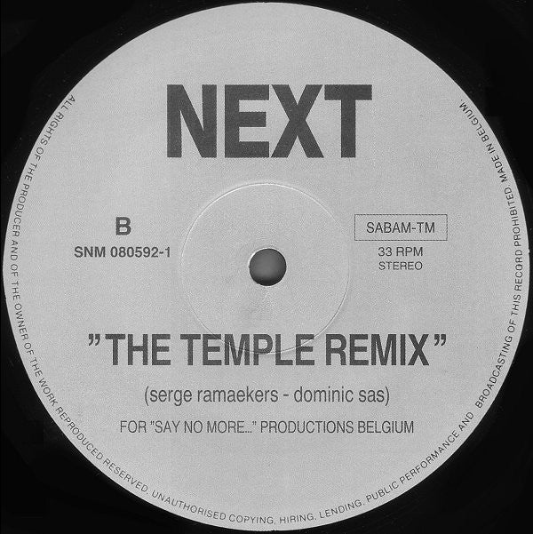 Next : The Temple Of Boom (12")