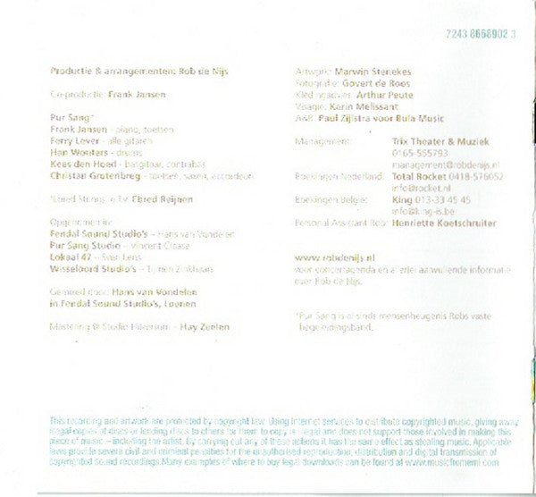 Rob de Nijs : Vanaf Vandaag (CD, Album, Copy Prot.)
