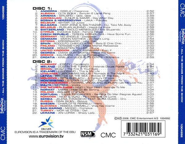 Various : Eurovision Song Contest Belgrade 2008 (2xCD, Comp)