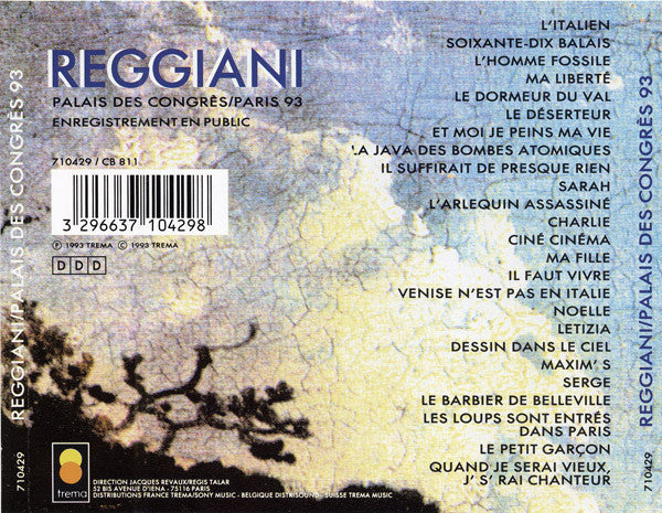 Serge Reggiani : Palais Des Congrès / Paris 1993 (Enregistrement Public) (CD)