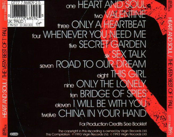 T'Pau : Heart And Soul / The Very Best Of T'Pau (CD, Comp, RP)