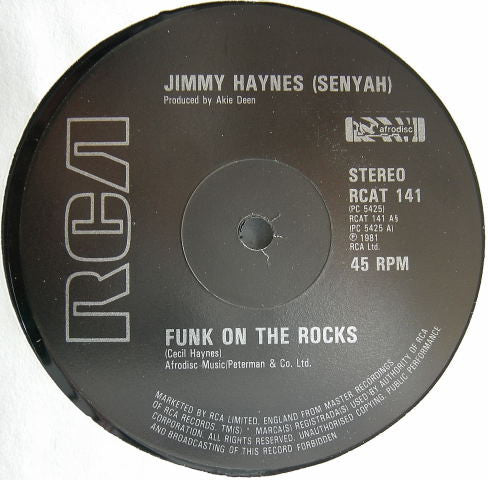 Jimmy Haynes : Funk On The Rocks / Charge It Up (12")