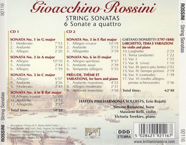 Gioacchino Rossini : String Sonatas (2xCD)