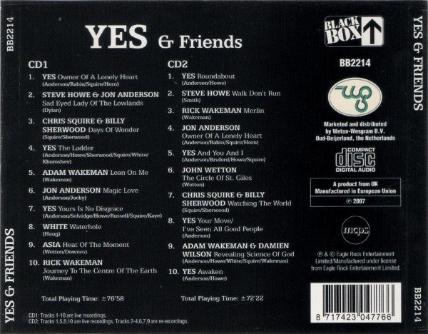 Yes & Friends Of Yes : Owner Of A Lonely Heart (2xCD, Comp)