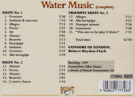 Georg Friedrich Händel : Water Music (CD, Album, RE)