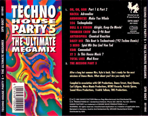 Various : Techno House Party 5 - The Ultimate Megamix (CD, Mixed)