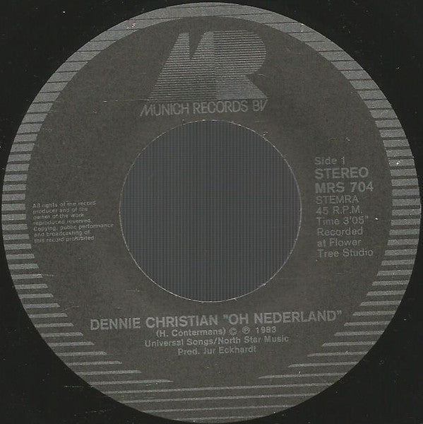 Dennie Christian : Oh Nederland (7", Single)
