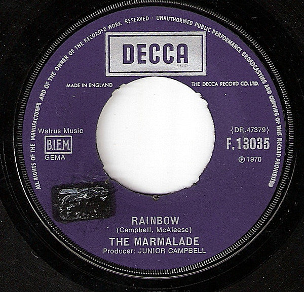 The Marmalade : Rainbow / The Ballad Of Cherry Flavar (7", Single)