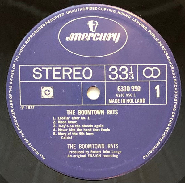 The Boomtown Rats : The Boomtown Rats (LP, Album)