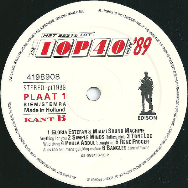 Various : Het Beste Uit De Top 40 Van '89 (3xLP, Comp)
