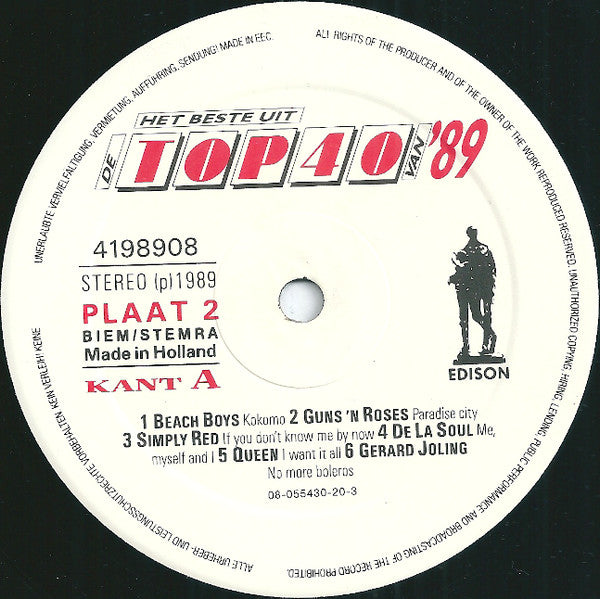 Various : Het Beste Uit De Top 40 Van '89 (3xLP, Comp)