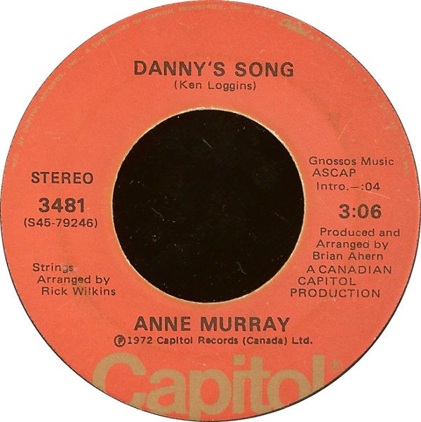Anne Murray : Danny's Song / Drown Me (7", Single, Jac)