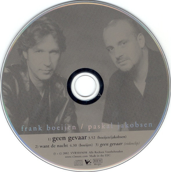 Frank Boeijen / Paskal Jakobsen : Geen Gevaar (CD, Single, Enh)