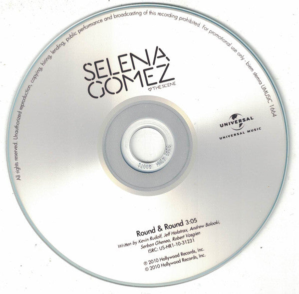 Selena Gomez & The Scene : Round & Round (CDr, Single, Promo)