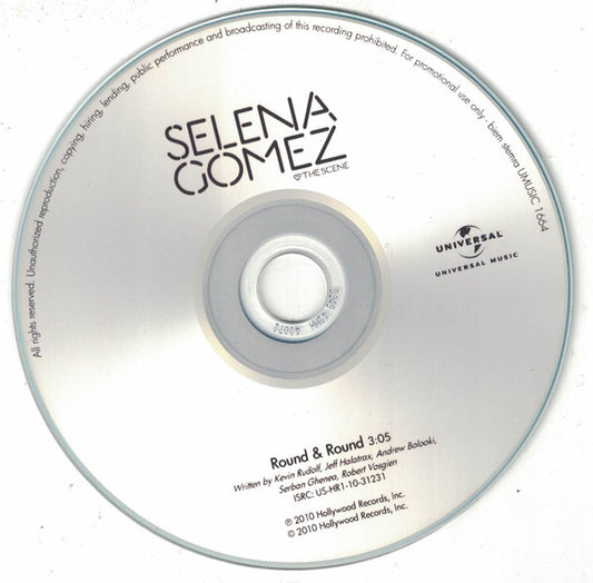 Selena Gomez & The Scene : Round & Round (CDr, Single, Promo)