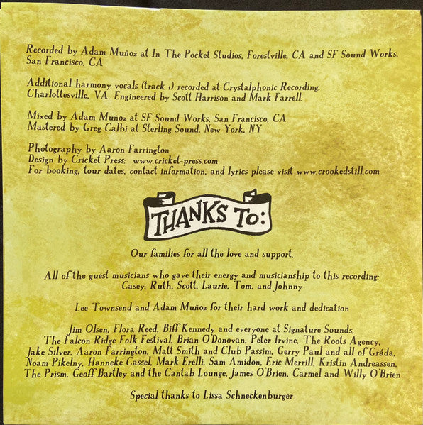 Crooked Still : Shaken By A Low Sound (LP, Album, RE)