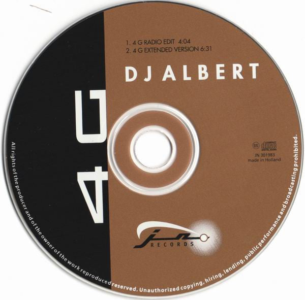 DJ Albert : 4G (CD, Single, car)