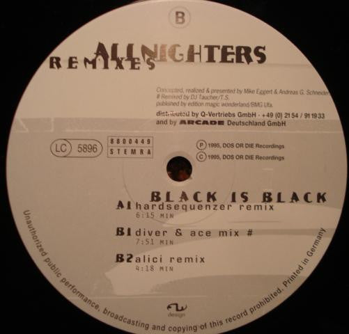 Allnighters : Black Is Black (Remixes) (12")