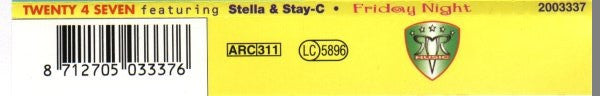 Twenty 4 Seven Featuring Stella (3) & Stay-C : Friday Night (CD, Maxi)