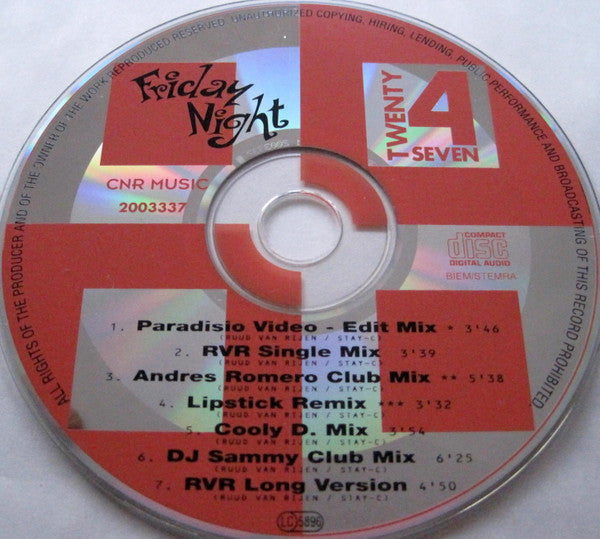 Twenty 4 Seven Featuring Stella (3) & Stay-C : Friday Night (CD, Maxi)