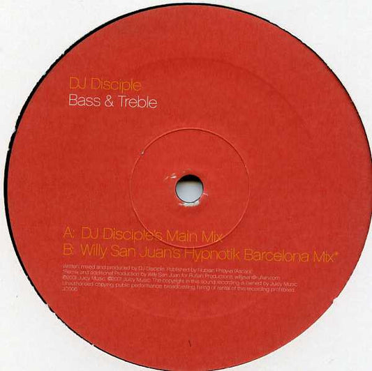 DJ Disciple : Bass & Treble (12")