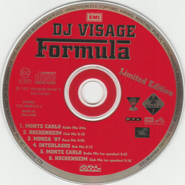 DJ Visage : Formula (CD, Maxi, Ltd)