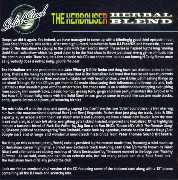 The Herbaliser : Herbal Blend (CD, Mixed)