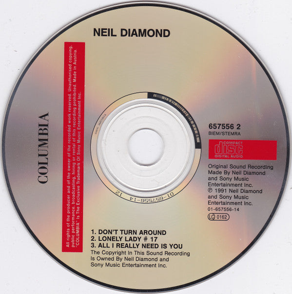 Neil Diamond : Don't Turn Around (CD, Maxi)