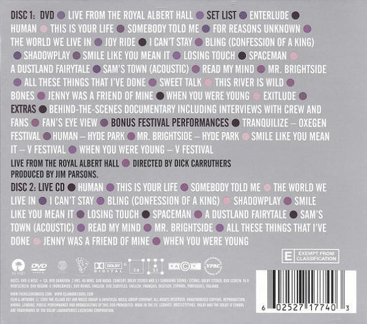 The Killers : Live From The Royal Albert Hall (DVD-V, Multichannel, NTSC + CD, Album)