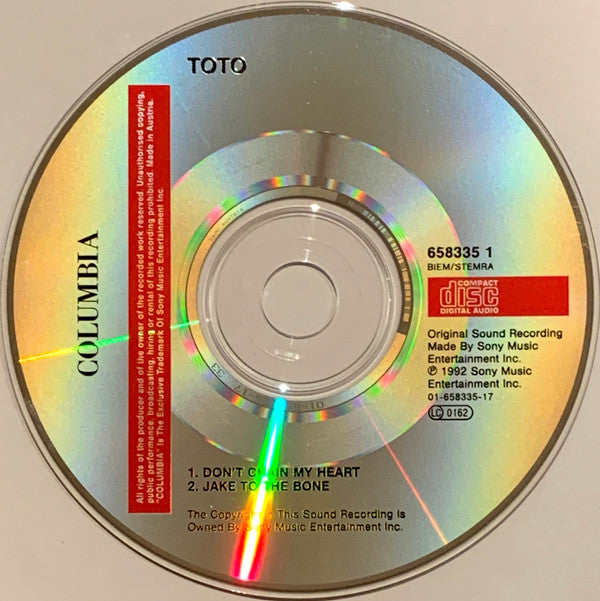 Toto : Don't Chain My Heart (CD, Single)