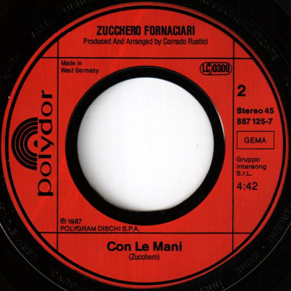 Zucchero : Senza Una Donna (7", Single)