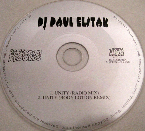 Paul Elstak : Unity (CD, Single)