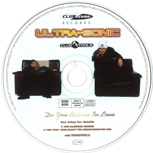 Ultra-Sonic : Do You Believe In Love (CD, Maxi)