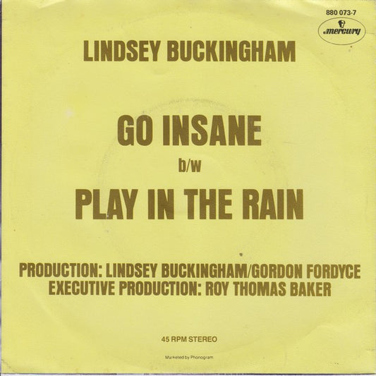 Lindsey Buckingham : Go Insane (7", Single)