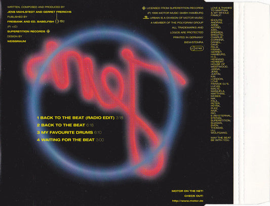 Jens : Back To The Beat (CD, Maxi)