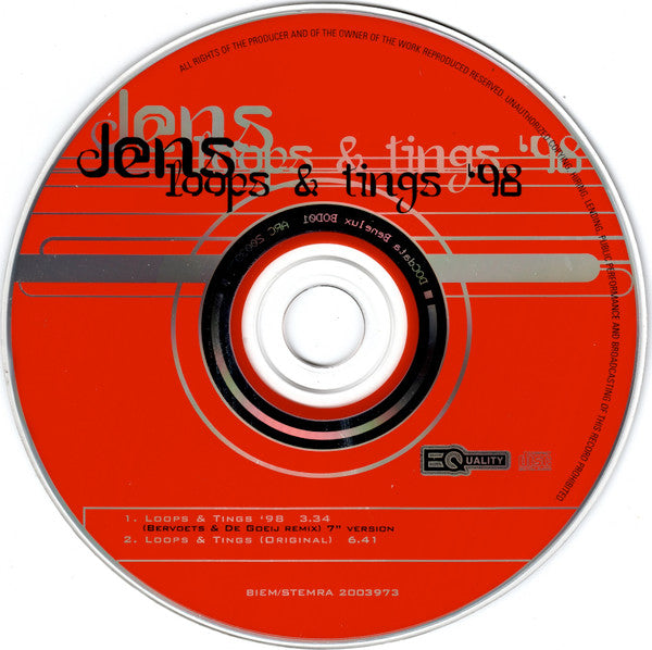 Jens : Loops & Tings '98 (CD, Single)