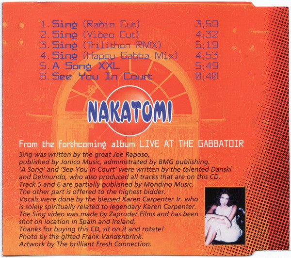 Nakatomi : Sing (CD, Maxi)