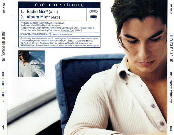 Julio Iglesias, Jr. : One More Chance (CD, Single, Promo)