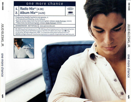 Julio Iglesias, Jr. : One More Chance (CD, Single, Promo)