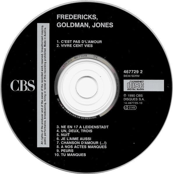Fredericks Goldman Jones : Fredericks Goldman Jones (CD, Album)